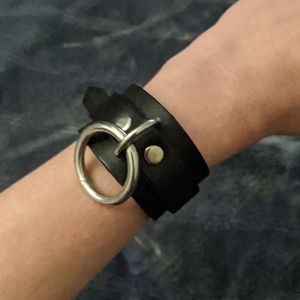 Sexy Leather Bondage-Style Fetish Goth Wrist Cuff